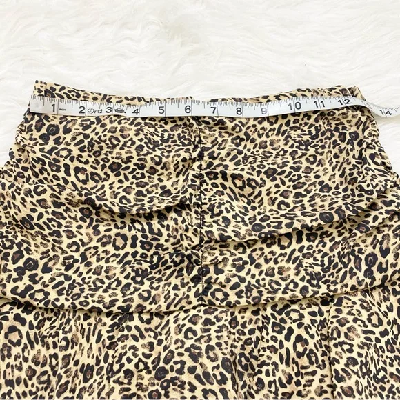 ZARA Leopard Print Mini Skort - Picture 2 of 5